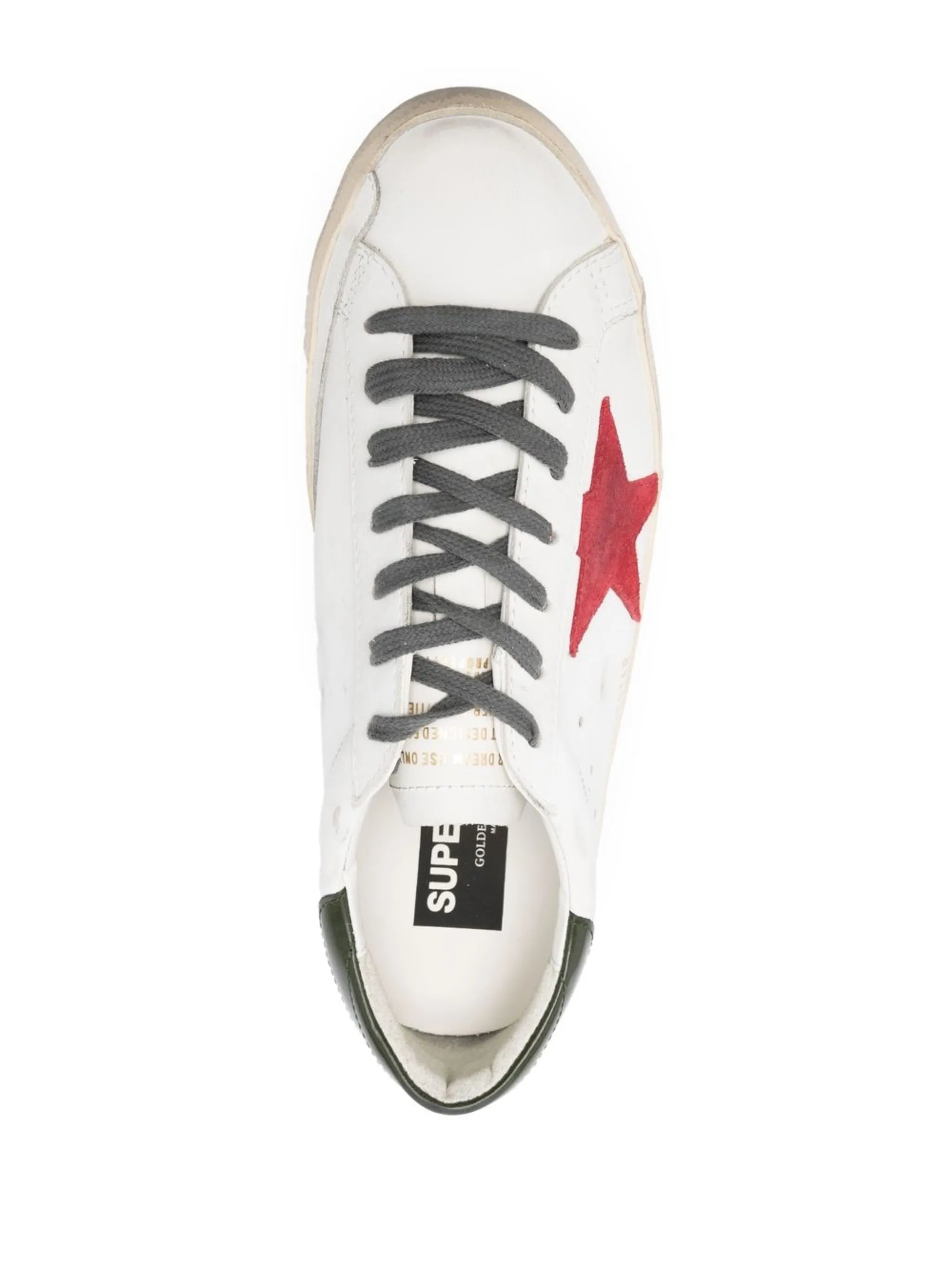 Super-Star trainers with red suede
