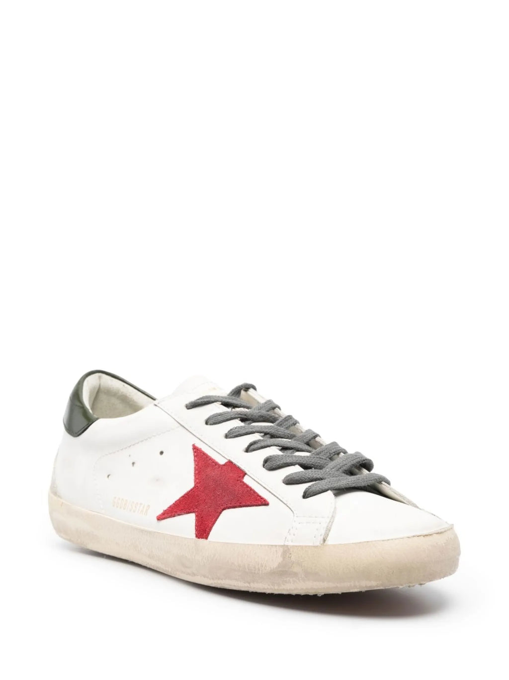 Super-Star trainers with red suede
