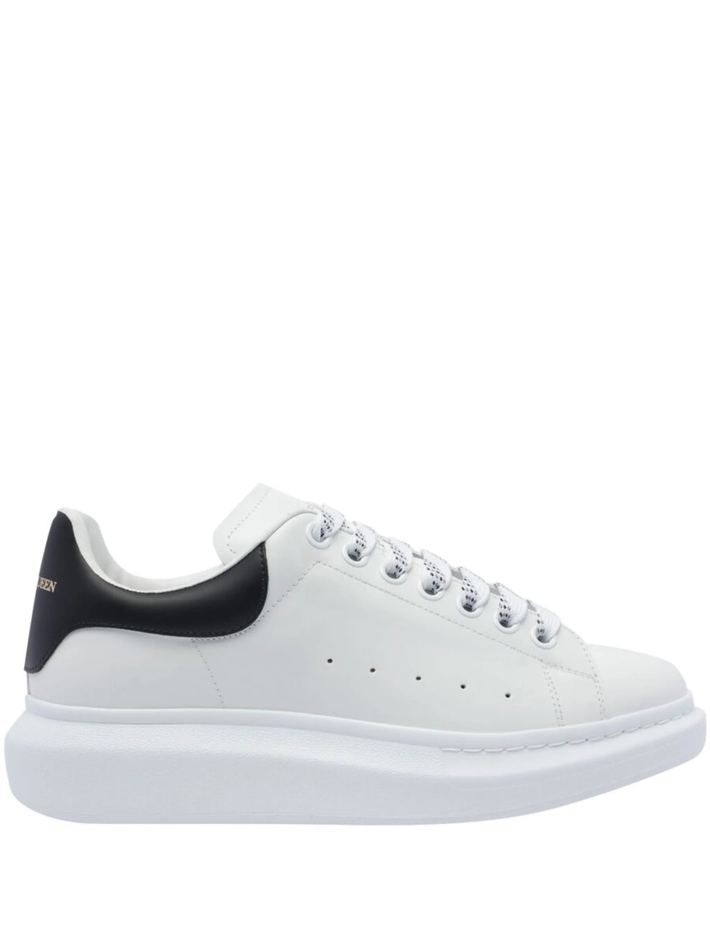 Oversized leather lace-up sneakers